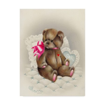 Peggy Harris 'I Love You Teddy' Canvas Art,24x32